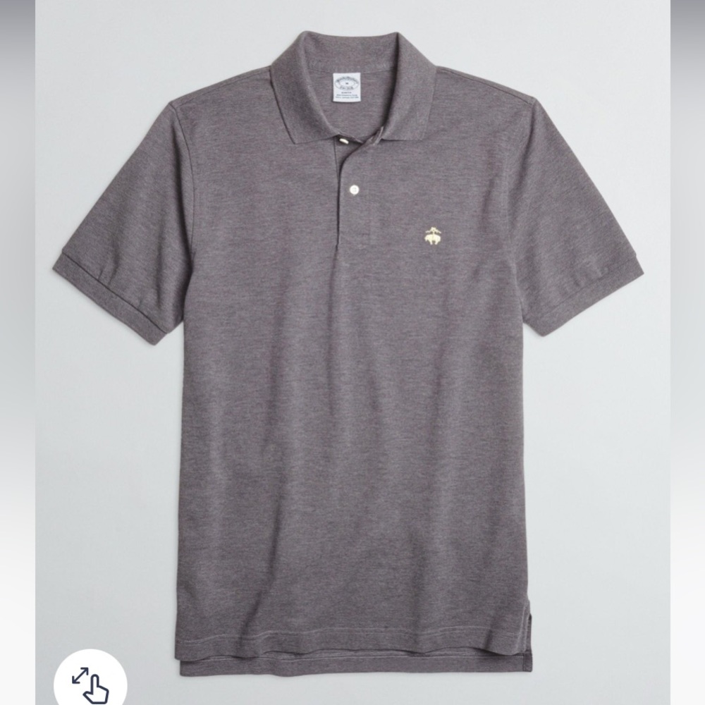 Brooks brothers gray slim fit performance polo shirt size L